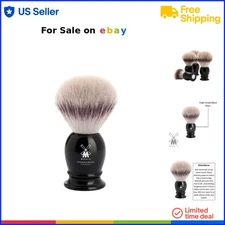 Silvertip Badger Fiber Shaving Brush Black Resin Handle Men Luxury Grooming