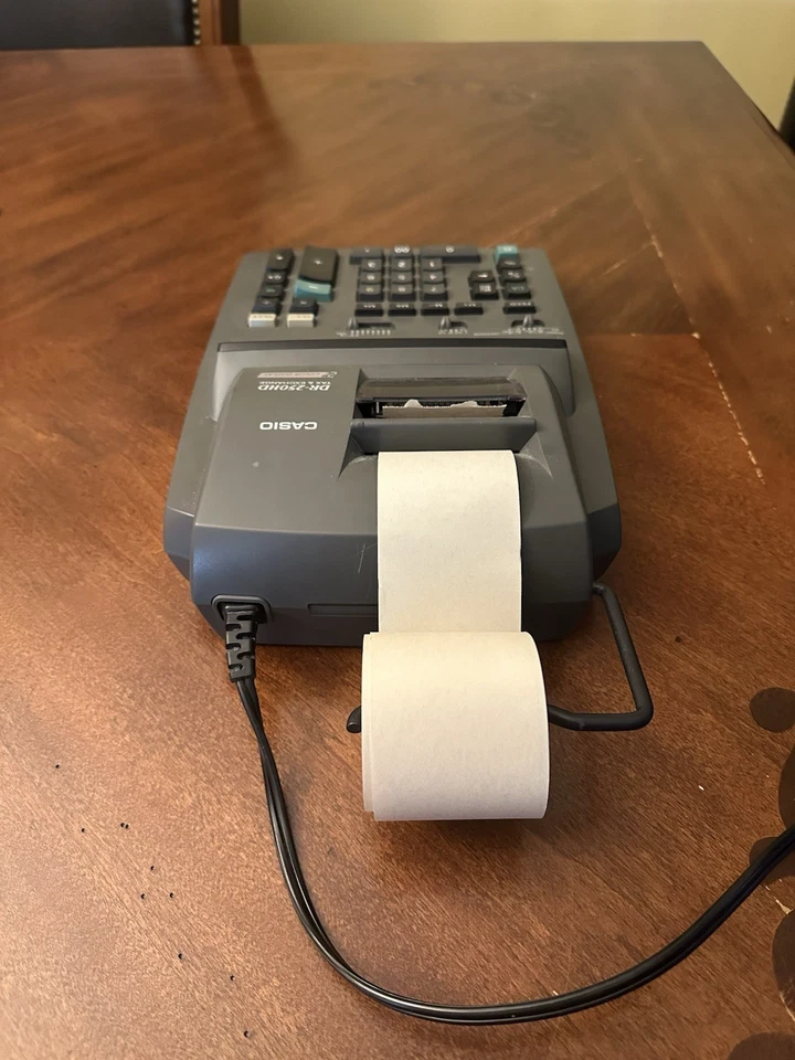 Casio DR-250HD Tax Exchange Electronic 2 Color Display Printing Calculator Works - Image 4 of 4