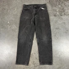 Vintage Levi’s 550 Jeans Mens 30x29 Black Distressed Grunge USA Preowned