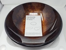 Artistic Tempered Glass Vessel Sink Bathroom Lavatory Round Bowl Pattern Basin