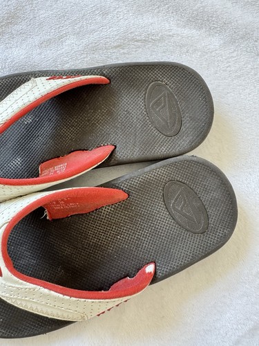 Reef Fanning flip flops red and black size 36 #reefflipflops #summerflipflops - Picture 4 of 7