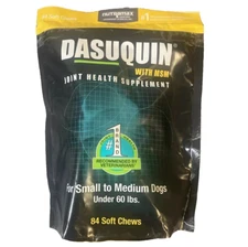 DASUQUIN WITH MSM JOINT HEALTH SUPPLEMENT SMALL-MED. DOGS UNDER 60 LBS. 84 CHEWS