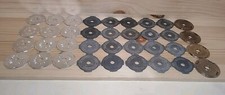 Lot Of 36 45 rpm 7" Record Adaptor Inserts Metal PFANSTIEHL WEBSTER SNAP IT