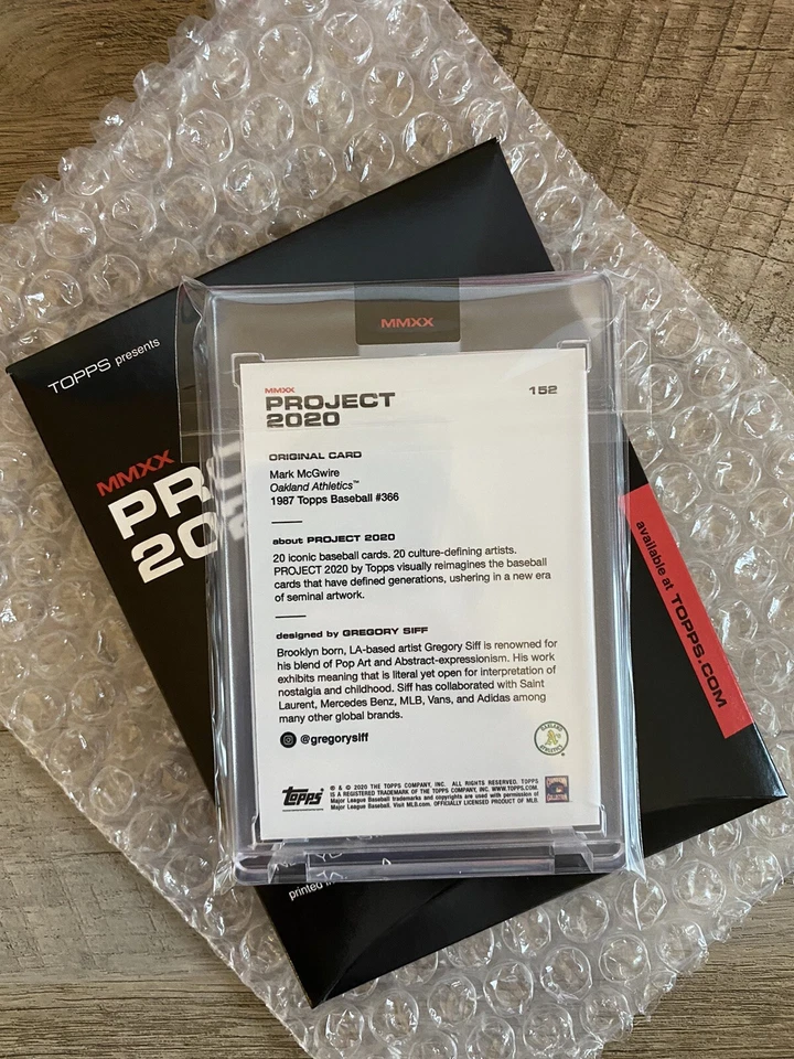 Topps Project 2020 MARK MCGWIRE Card #152 by Gregory Siff - Athletics IN HAND - Image 2 of 2