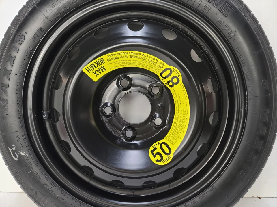 Spare Tire W/Jack Kit 16" Fits 2020-2025 Kia Forte Compact Donut - Image 3 of 4