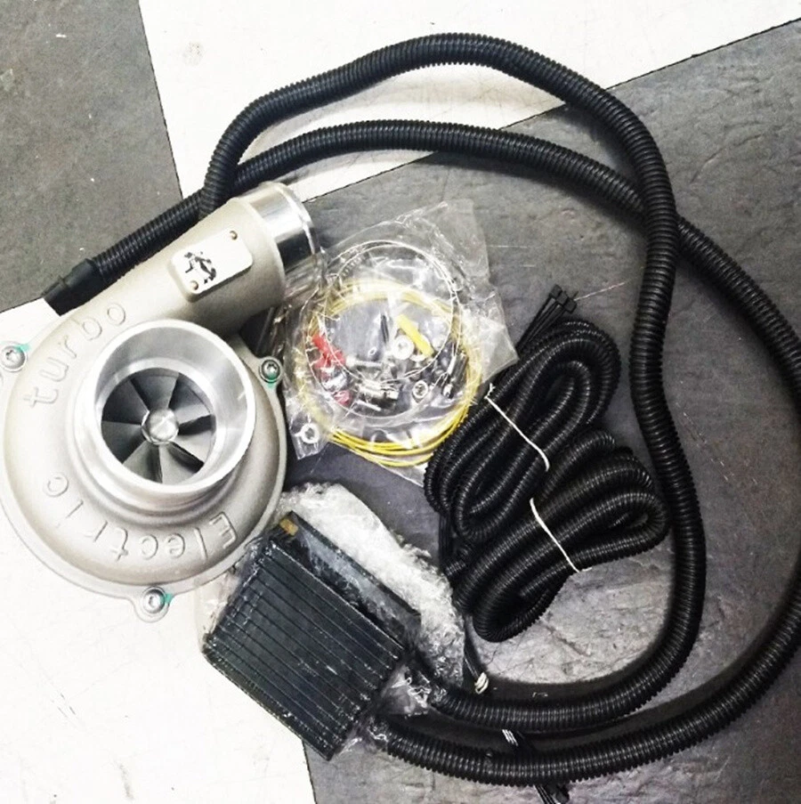 Electric Air Intake Turbocharger Upgrade Kit Car Modified Turbo Supercharger - Image 2 of 4