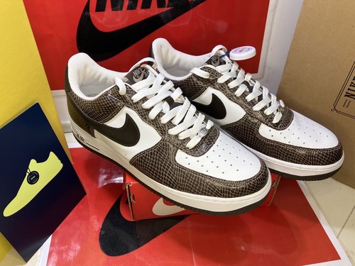 Nike Air Force 1 Snakeskin Baroque Trainers Men Size 10 UK 45 EU Brown Rare - Picture 2 of 24