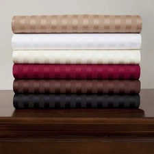 Super Deep Pocket 1200TC 100%Egyptian Cotton Sheet Set Stripe With 2 Extra PC 