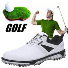 Men's Golf Spikes Shoes Waterproof Non-slip Golf Shoes Outdoor Sports Shoes