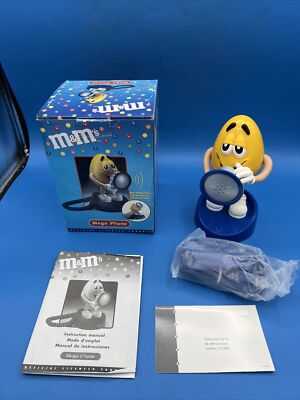 Vintage Yellow Peanut M&M Brand Mega Phone Landline Telephone