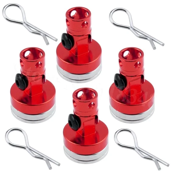 4x RC Magnetische Karosserie Halterung Alu 1:10 1:8 RC Autos Hsp Amewi Buggy  - Bild 4 von 4