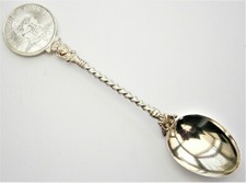 SH317) Vintage Pope John Paul Vatican Key crest Souvenir Collectors Spoon 