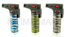 3Lot Jumbo 4" Single Jet Flame Torch Gun Lighter Refillable Lockable Windproof C