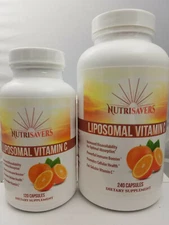 Nutrisavers Liposomal Vitamin C 1100mg with BioPerine® – 120/240 Capsules Sealed