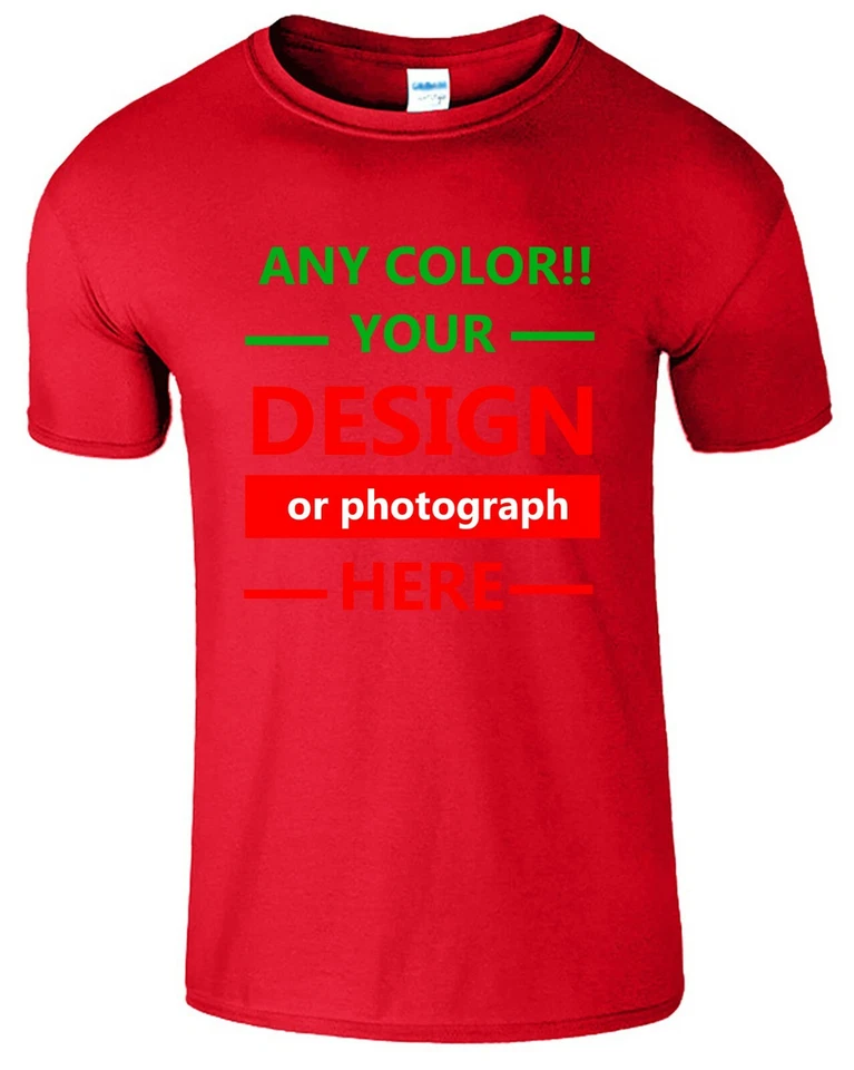 Personalized Custom Print Your Logo Photo On T Shirt As Photo Custom Made Shirt - Image 1 of 4