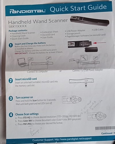 Pandigital (Handheld WiFi Wand Scanner) - Scan Rite Tech. S8X1102MO Open Box - Picture 7 of 16