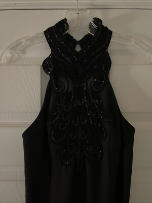 alyce designs vintage beaded dress Alyce Designs Sequence Embroidered Beaded Evening Cocktail Formal Dress Vintage