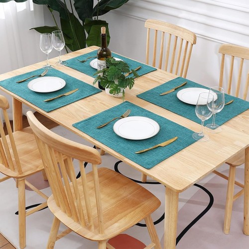 Atemberaubende türkis rechteckige Tischsets - 6er Set, perfekt für Veranstaltungen & Alltag - Bild 9 von 10