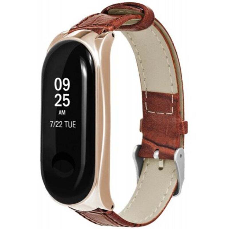 Bamboo Stripe Belt Replacement Wristband Strap For Xiaomi Mi Band 3 Champagne Go