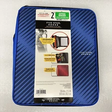 Mead Five Star 880 Sheet Capacity 2” Binder Blue - 5 tab File - Zipper Pocket ++
