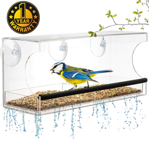 Window Bird Feeder Extra Strong Suction Cups Removable Seed Tray
