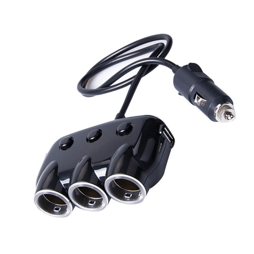 Car Adaptors Charger Dual USB Multifunctional Adapter Three Lighter - 第 10/11 張圖片