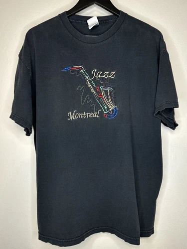 Vintage Montreal Jazz Festival Embroidered Tee Shirt Faded B Vintage vintage concert t-shirt, vintage, size XL, single stitch, B+ condition