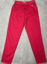 NWT Vintage North West Blue Women Classic Fit Straight Leg Red Jeans Made In USA