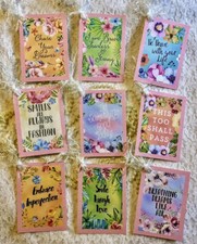 9 Inspirational Sayings Gift Hang Tags Scrapbook Party Card Junk Journals 214R