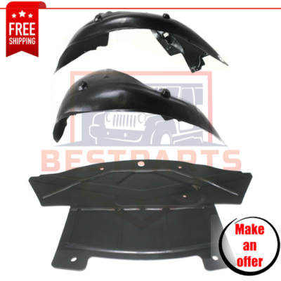 Front Fender Liner Kit W/ Splash Shield For Cadillac Escalade 2007-2014 – Perfect Fit, OE 22860082/22860081, 1-Year Warranty