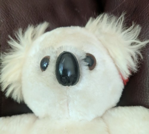 Rare Vintage White Koala Bear Red Feet & Ears Plush Commonwealth of Pennsylvania - Picture 4 of 9