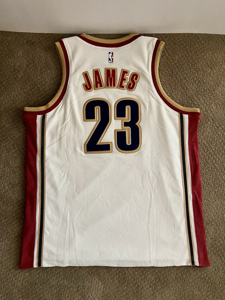 Cleveland Cavaliers LeBron James Nike White Forever King Authentic