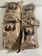 Lot Of 4 MRE U.S. Military Ready to Eat Meals INSP 2025 Menu  5,6,7,8 Z43 
