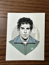 Tyler Stout - Chas Tenenbaum Green Portrait Handbill Art Print 4 x 5