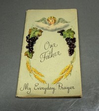 Vintage Lords Prayer Christian Little Fold Out Booklet Book