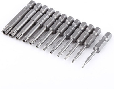 Torx-Kopfschraubendreher-Bitsatz 12-teilige S2-Stahl-Magnet-Sternschraubendreher