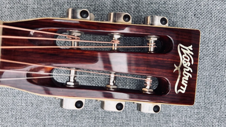 Washburn D34S slot head 12 fret acoustic guitar used 1997 vintage - Image 4 of 4