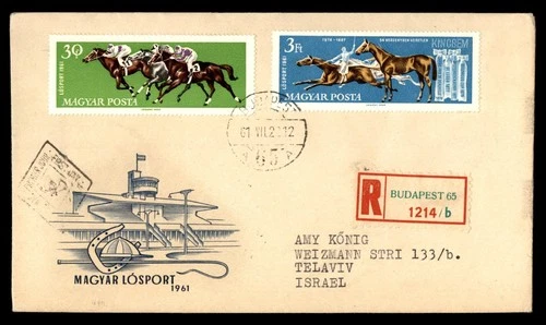 Mayfairstamps Hungary 1961 Equestrian Dual Frank First Day Cover aaw_41069