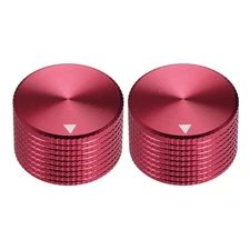 Stereo Knob, 25*6*15.5 mm Aluminium Alloy, Volume Control Knobs, Red 2pcs