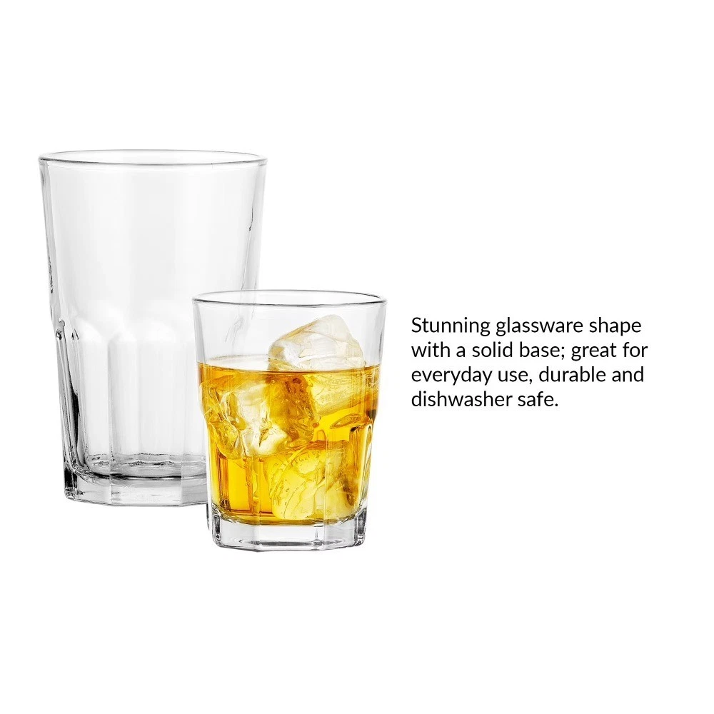 12-Piece Clear Crossplains Drinkware Set - thumbnail 3