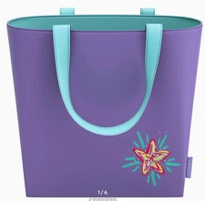 Clinique Beauty Star  Shopping Large Travel Tote Bag Purple