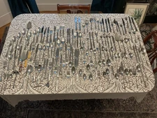 Lot 150 Plus Pieces Assorted Mixed Flatware Stainless Vintage Antique 16 Pounds