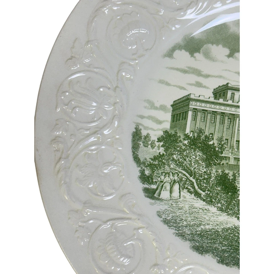 Plato conmemorativo del centenario de Wedgwood Inglaterra 1936 Wesleyan College para mujeres Foto 3 de 4