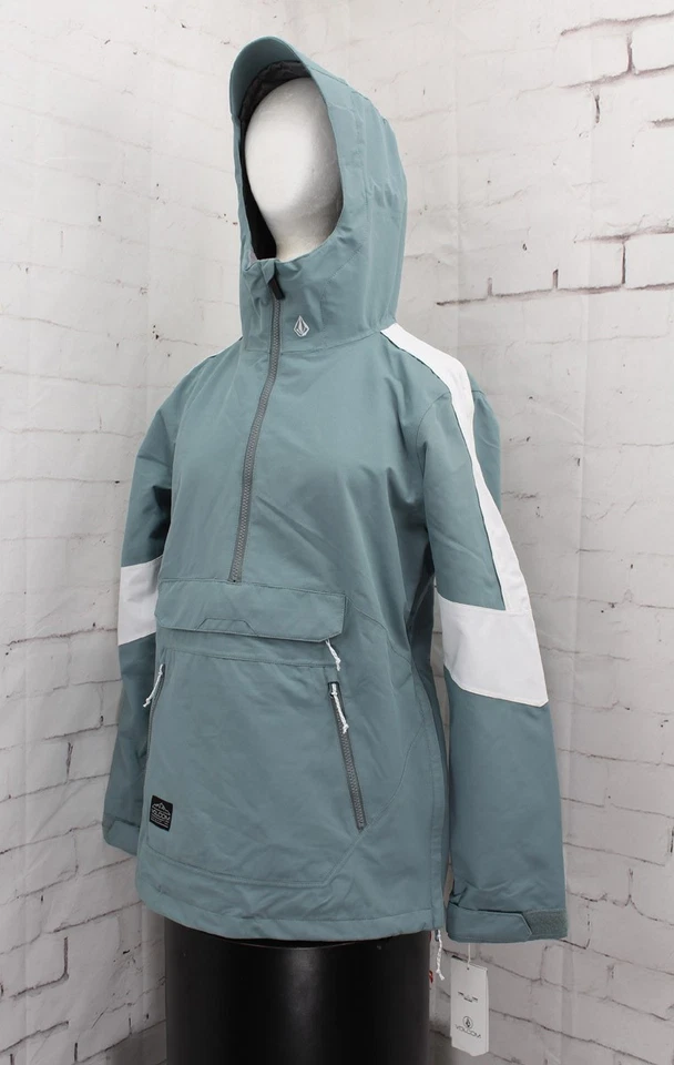 Pulôver Volcom Espelho Jaqueta de Snowboard, Feminina Pequena Cinza Verde Novo - Imagem 3 de 4