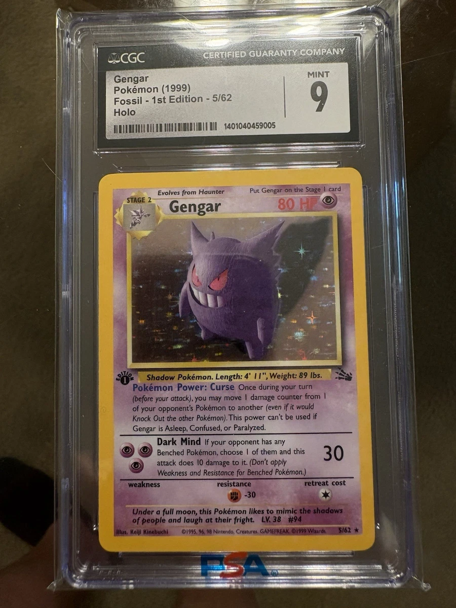 Fossil Grade 9 Gengar Pokémon TCG Individual Collectible Card Game