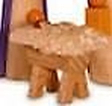 Miniature Figure Child IN Crib Colourful Height = 0 13/16in New Wooden Jewellery