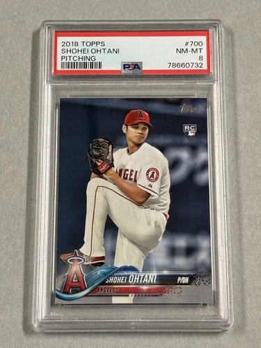2018 Topps Shohei Ohtani RC Pitching Rookie #700 PSA 8 NM-MT Angels WBC