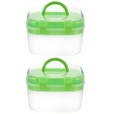 2 Pcs Sewing Box Small Storage Container for Supplies Multipurpose Case