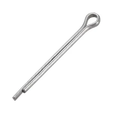 Split Cotter Pin 5/32 inch x 1 31/32 inch Carbon Steel 2-Prongs Silver 25Pcs