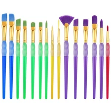 Paint Brush Set15Pcs Paint Brushes Value Pack Includes 15 Different Types of ...